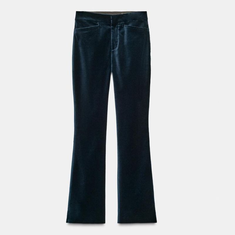 Zara blue velvet trousers