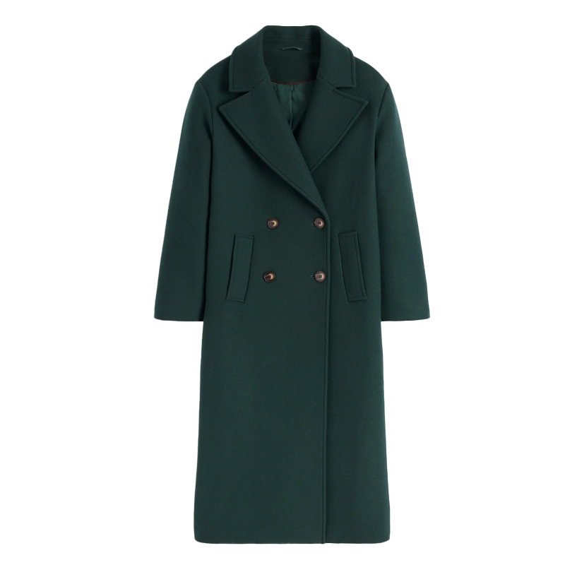 Dark green double breasted coat, Boden