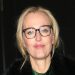 Gillian Anderson wears this season’s big velvet dress trend