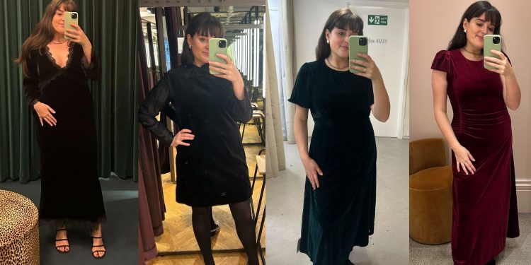 I tried on 9 of the best velvet dresses on the high street