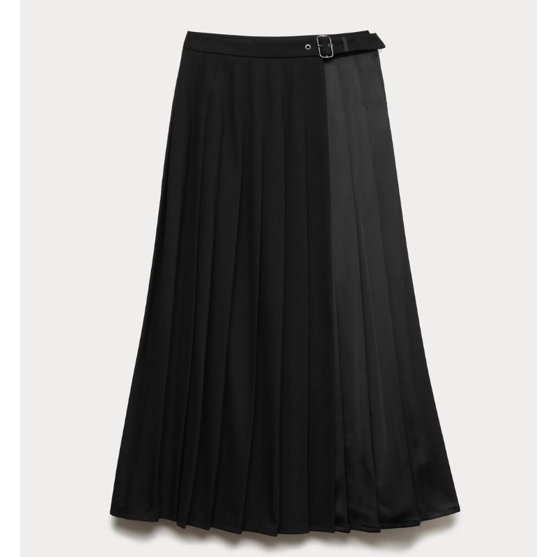 Jaeger, Pleated Wool Kilt Skirt