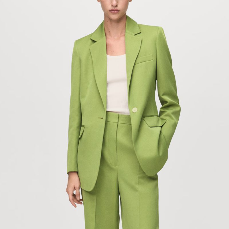 Mango , Linen-Blend Suit Jacket