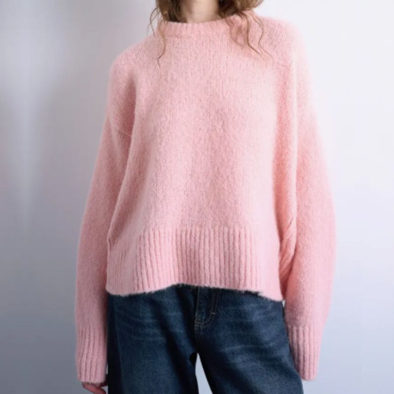 pink knitted jumper