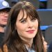 Zooey Deschanel gives a blazer a twist with this colour combo