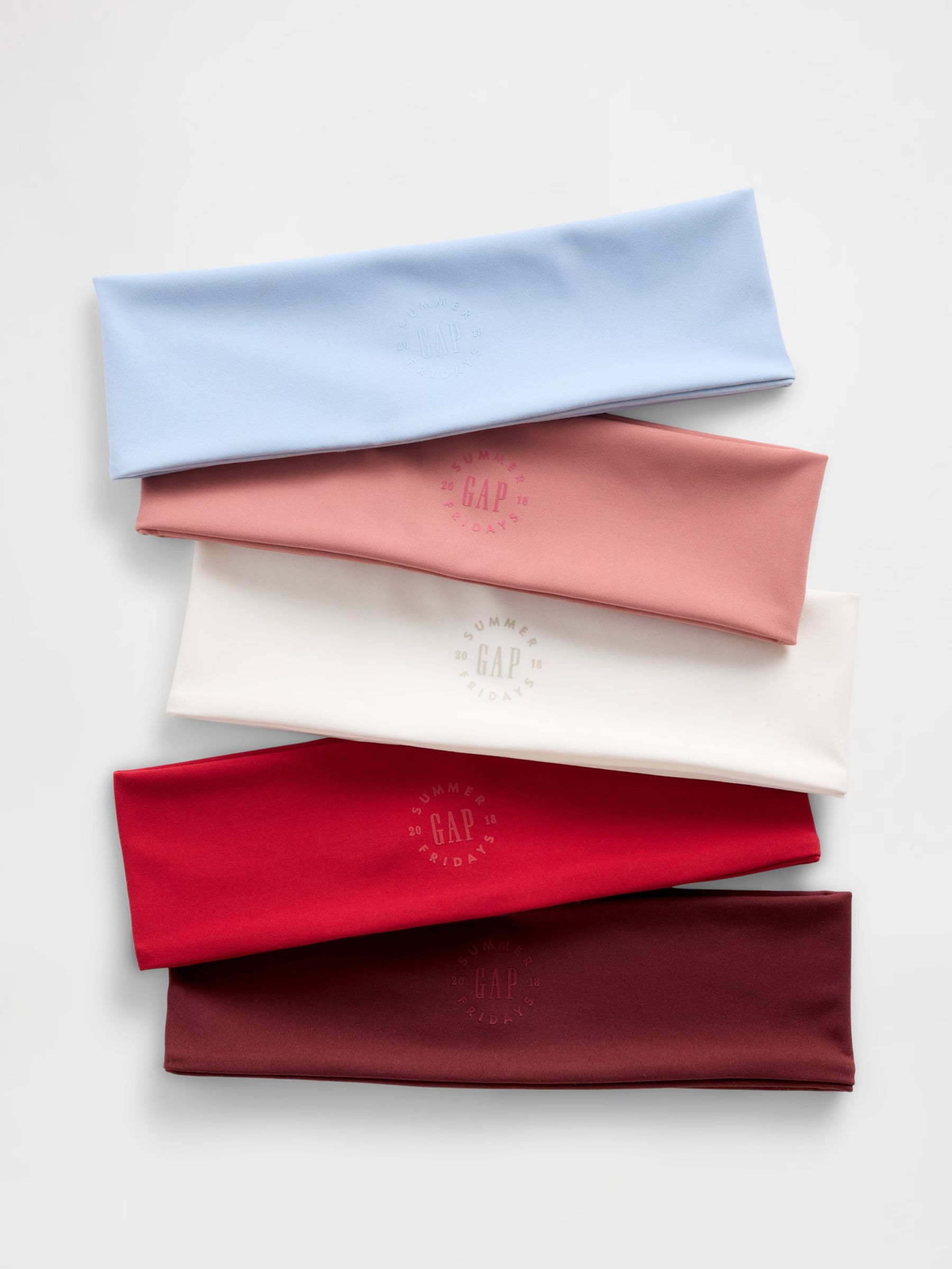 Gap X Summer Fridays Blue/pink Logo Headbands 5 Pack