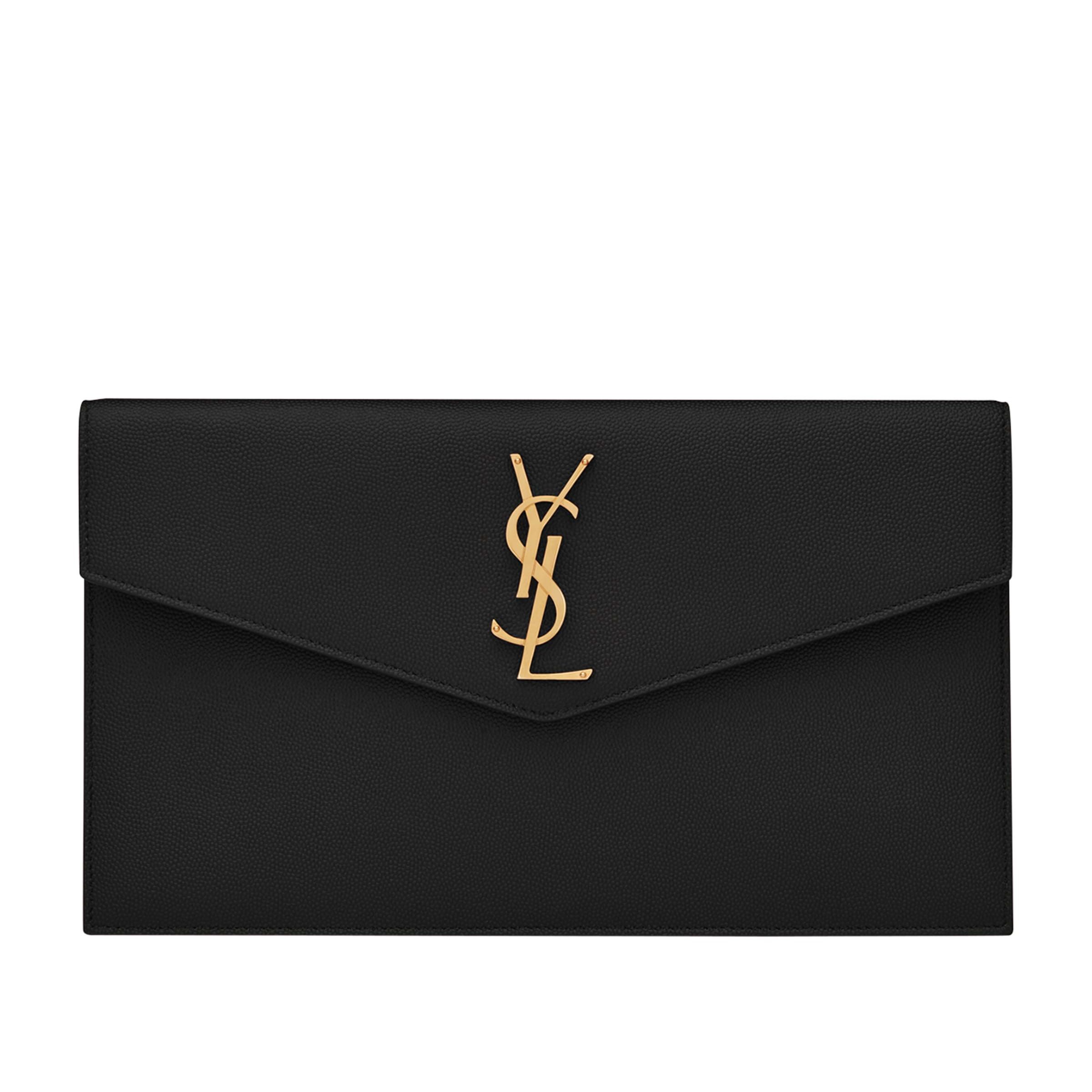 Saint Laurent Leather Uptown Clutch Bag