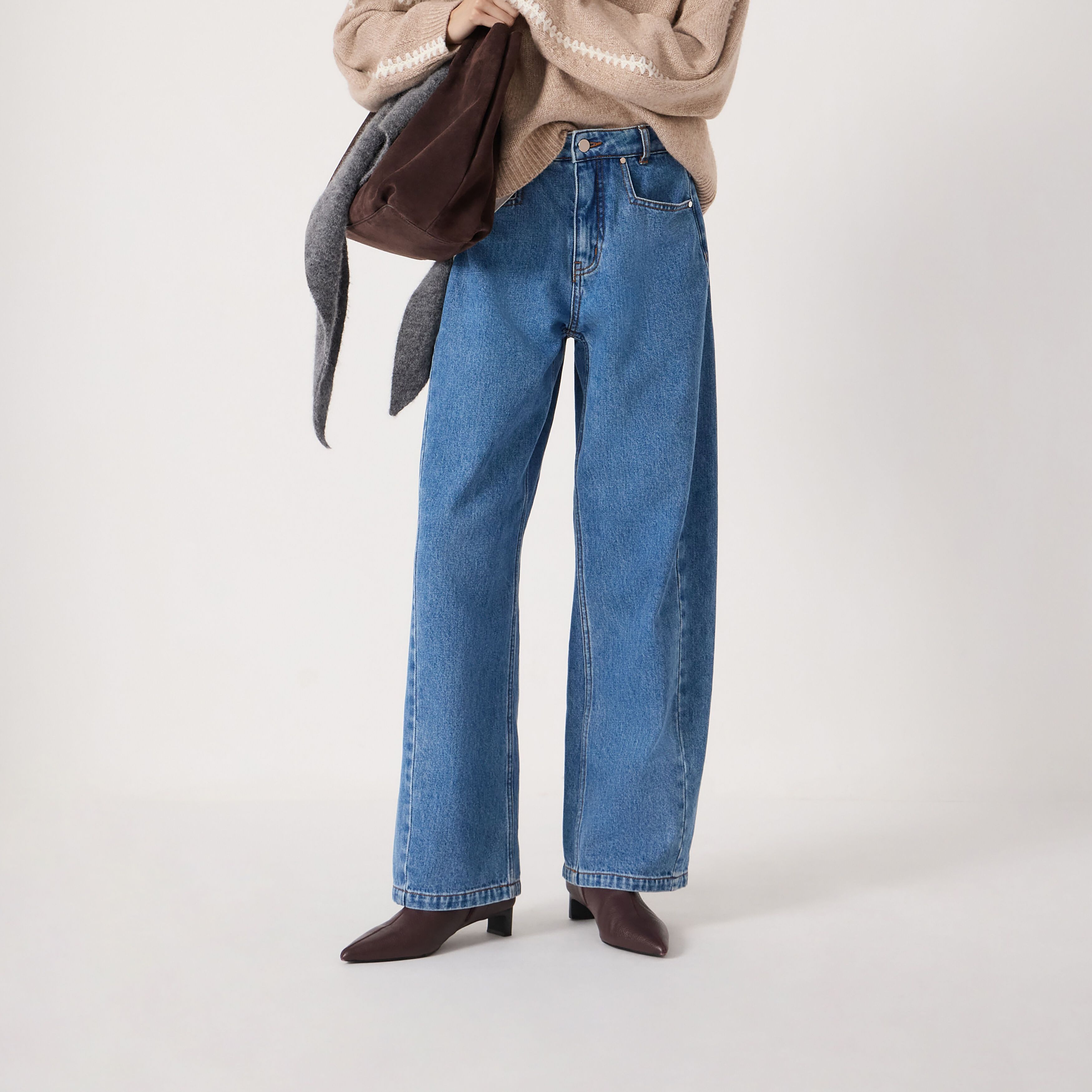 Saskia Straight Seamed Jeans