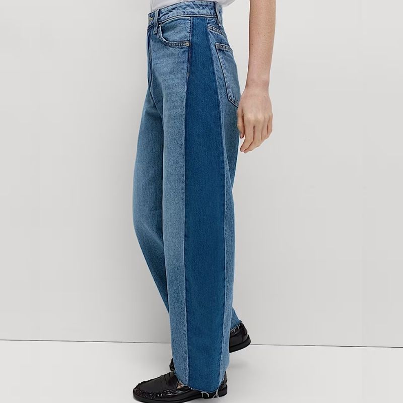 denim side stripe jeans