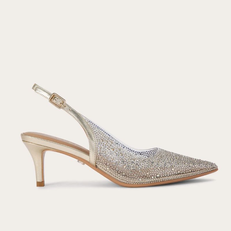 positano vinyl low sling back heel cut out