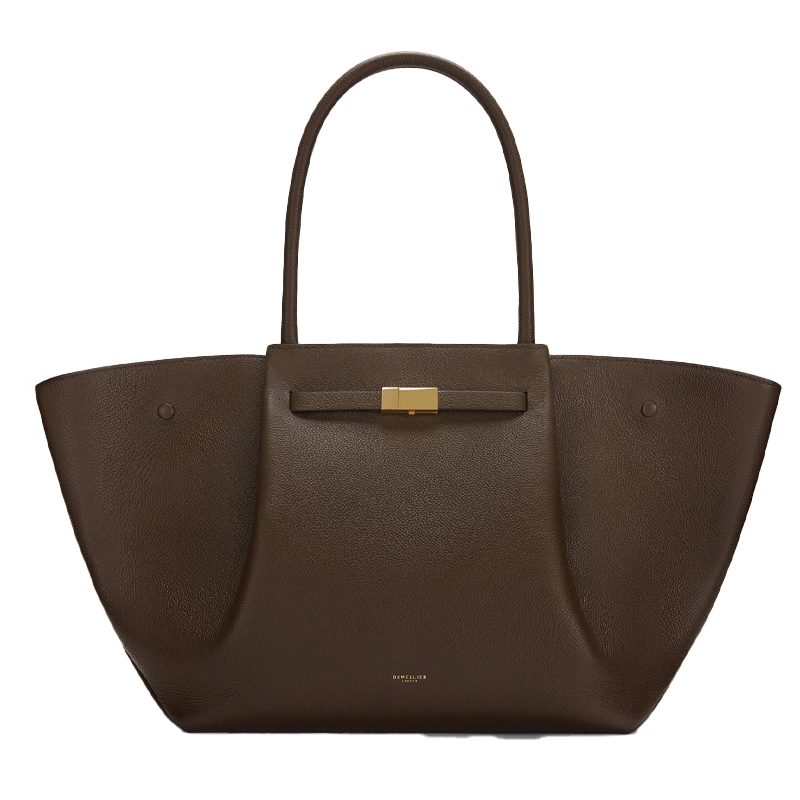 brown leather New York tote, DeMellier