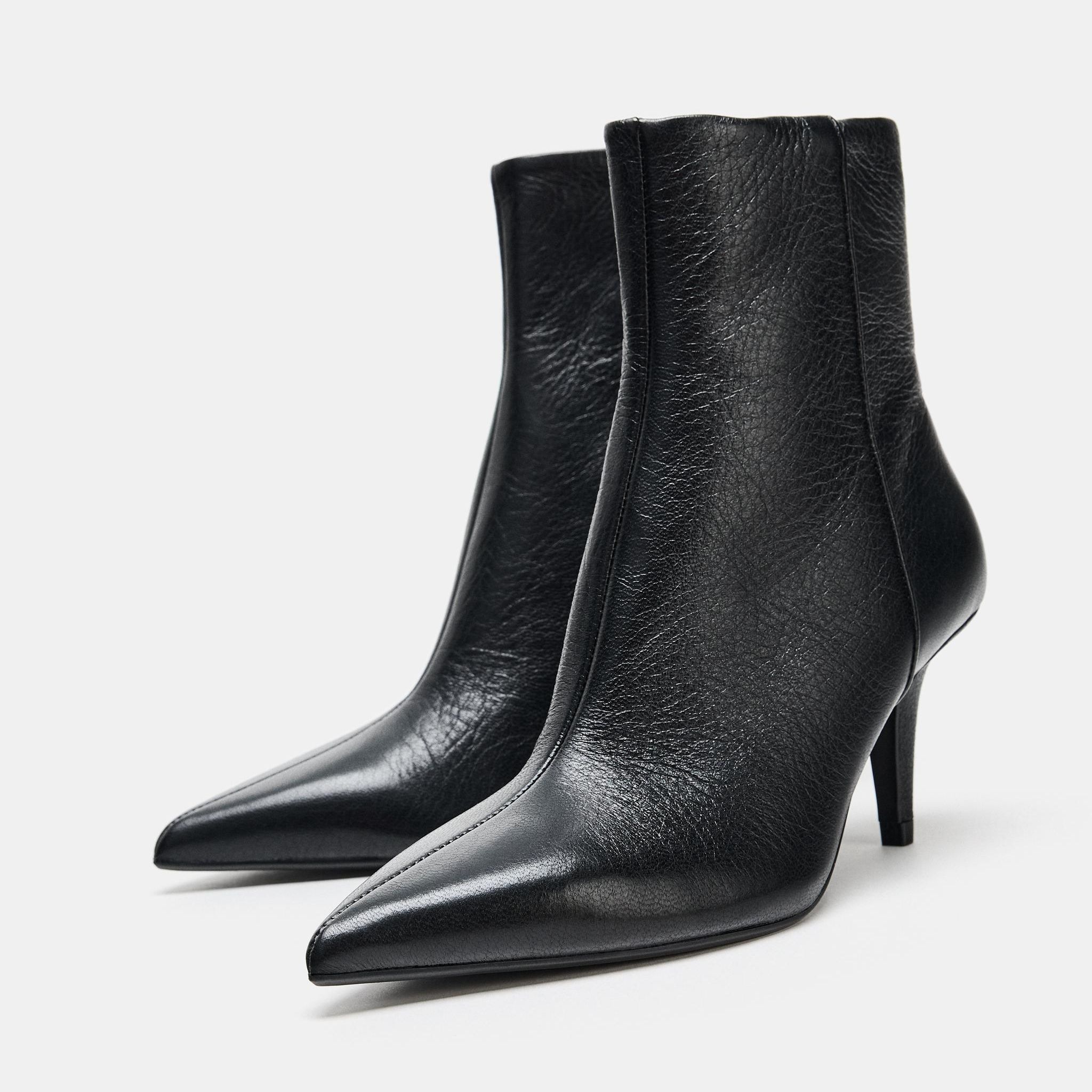 Leather Heeled Ankle Boots