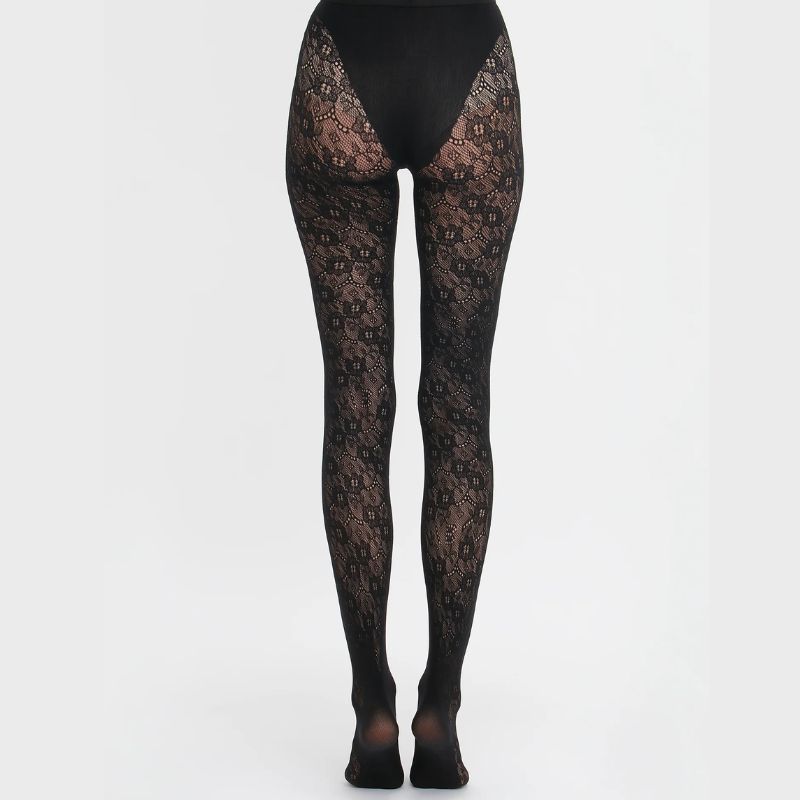 Victoria Beckham black lace tights
