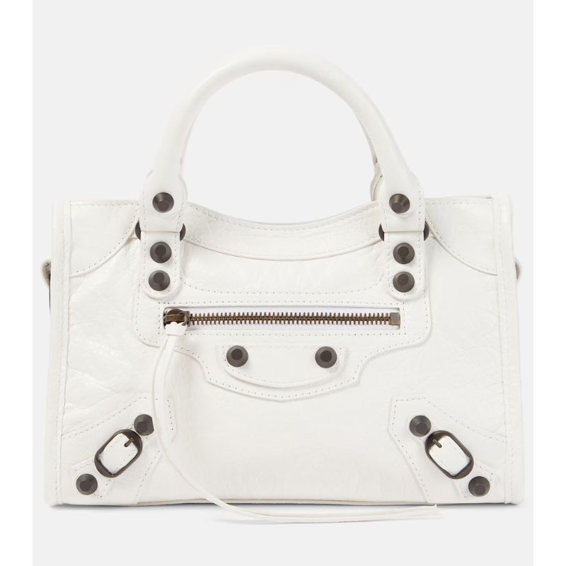 Balenciaga, Small Le City Crinkle Leather Bag