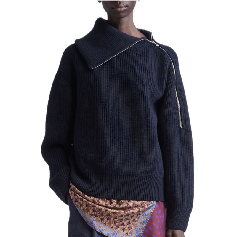 Dries Van Noten, Talim Wool Half Zip Turtleneck Sweater