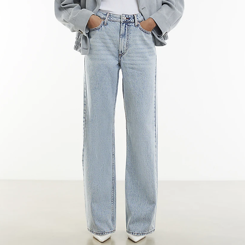 River Island light wash, straight leg jeans