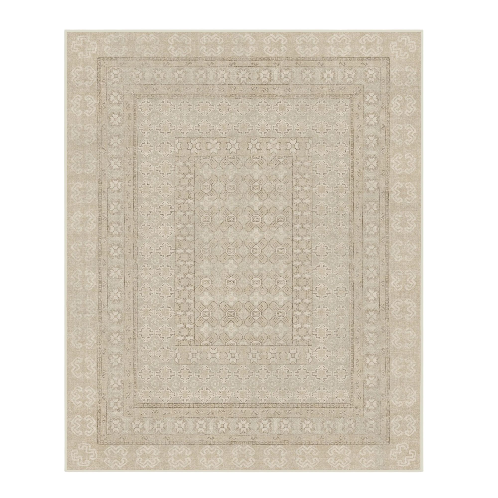 beige pattern rug