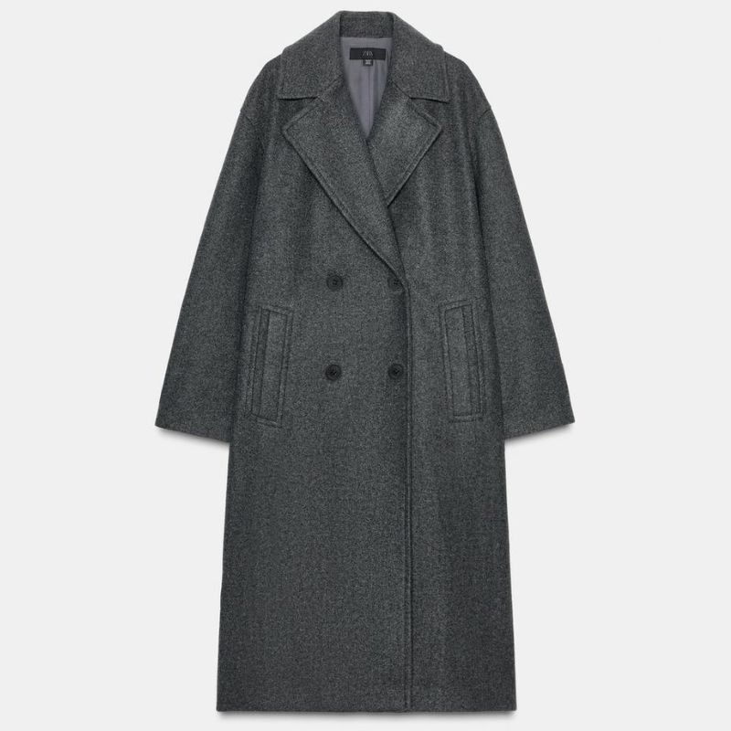 Zara grey tailored coat