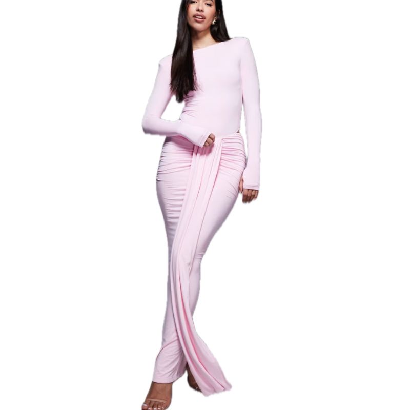 Wanderdoll, Nara Sculpting Drape Front Maxi