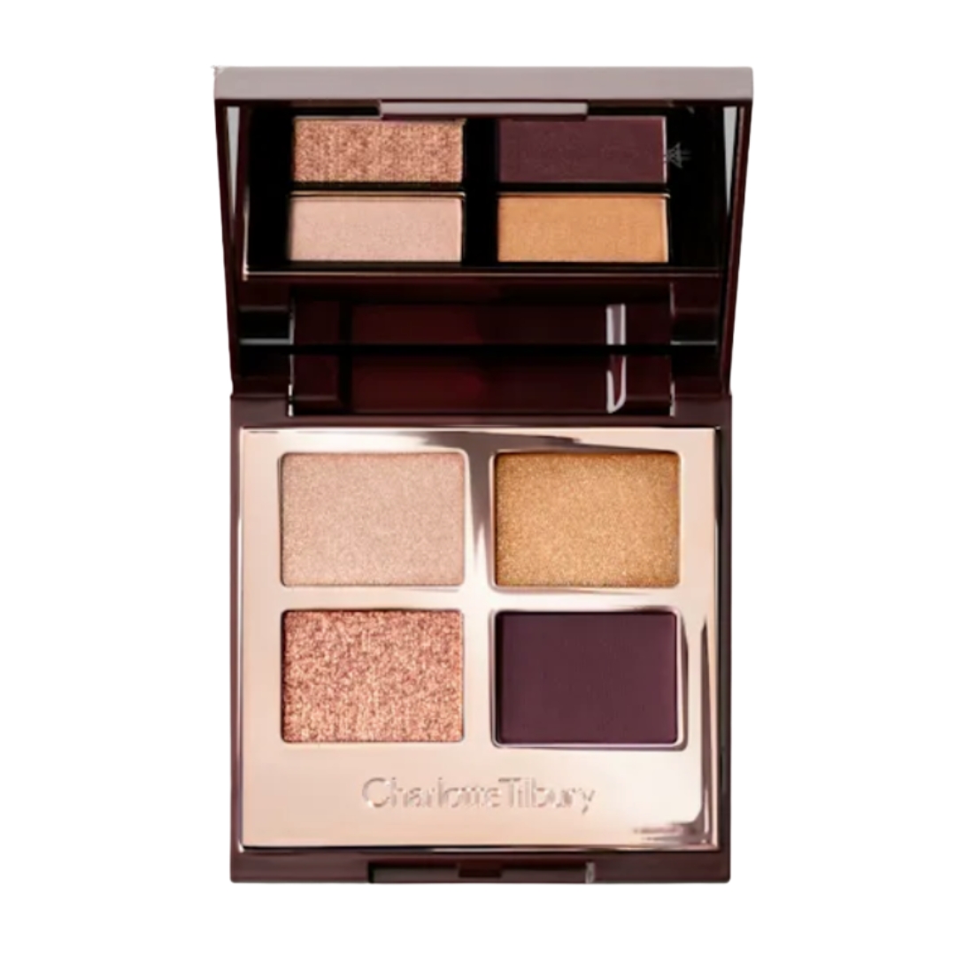 A product shot of the Charlotte Tilbury Luxury Eyeshadow palette in the shade Queen of Glow, on a white background