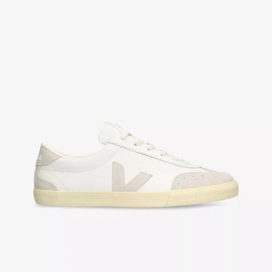 Volley Logo-Embroidered Leather Low-Top Trainers - 5