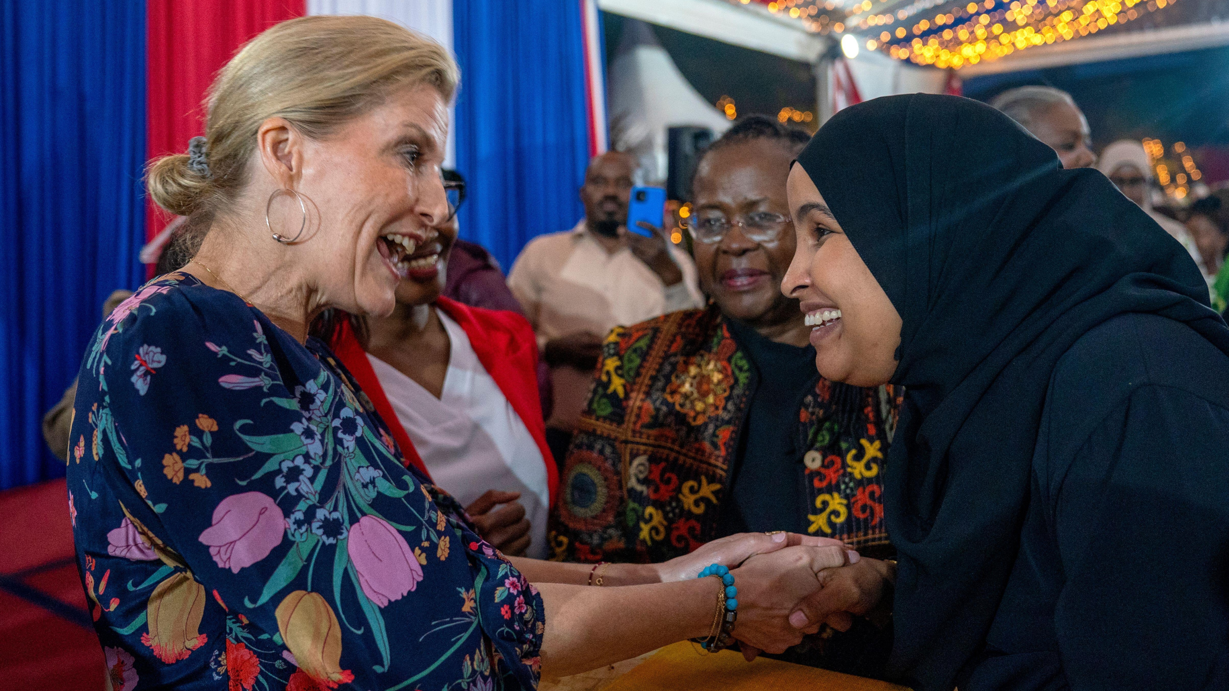 Duchess of Edinburgh smiles as she meets guests at a Women In Leadership reception, hosted by Acting British High Commissioner to Kenya Dr Ed Barnett