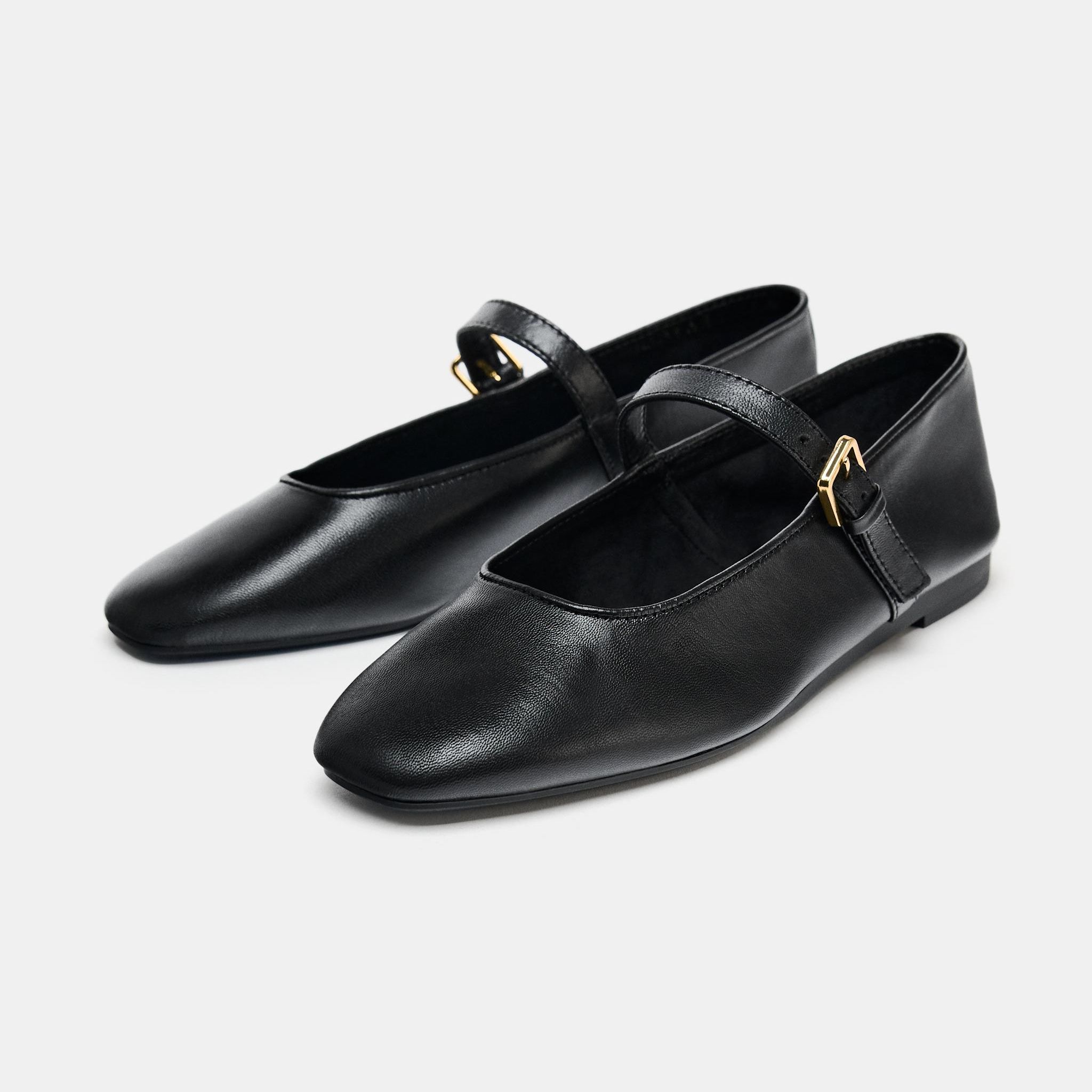 Flat Leather Ballet Flats