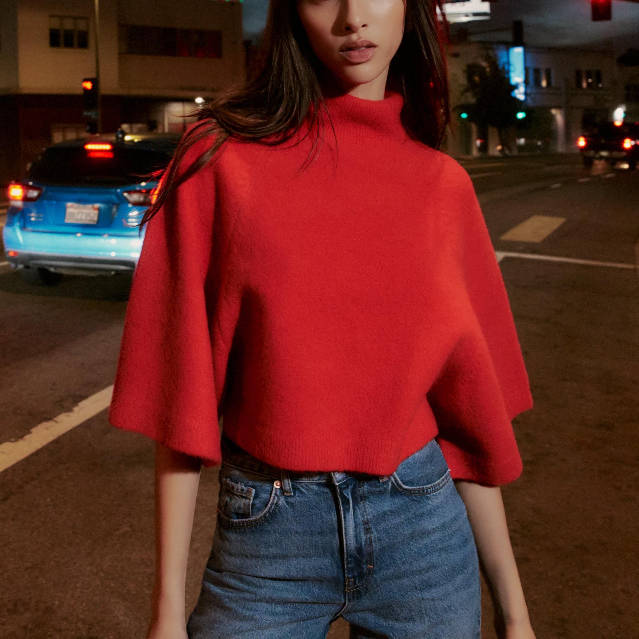 Knit Wide Sleeve Jumper