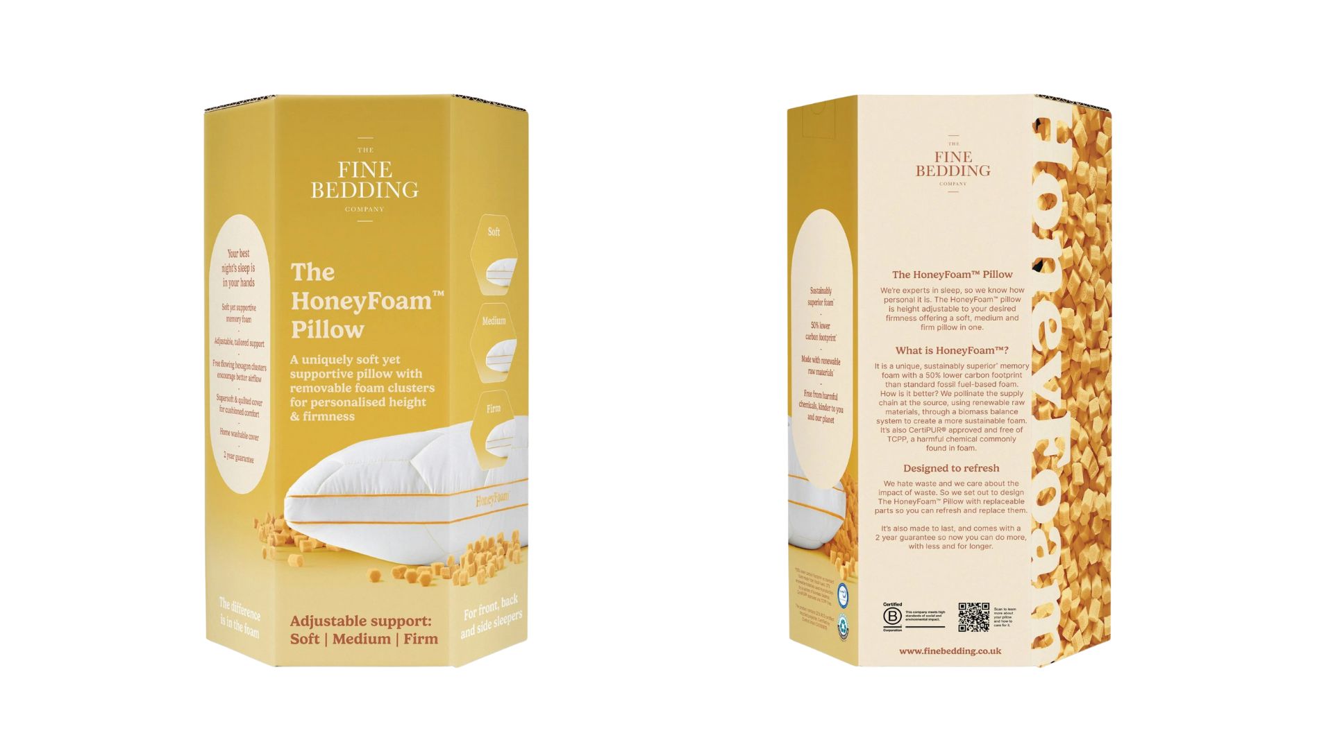 HoneyFoam&amp;trade; Adjustable Pillow Review - the pillow in its packaging