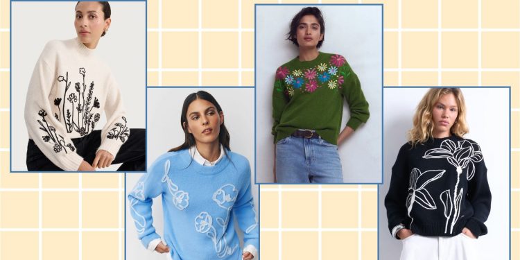 The high street is in bloom, these are the floral knits to know
