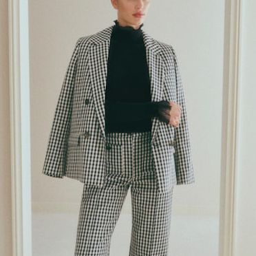 Christie Jacket - Black and White Gingham - Organic Cotton - S&amp;eacute;zane