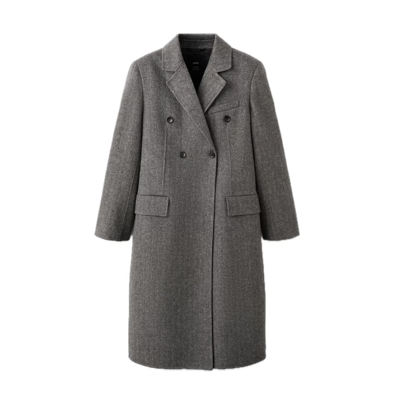 Mango , Double-Breasted Wool Coat
