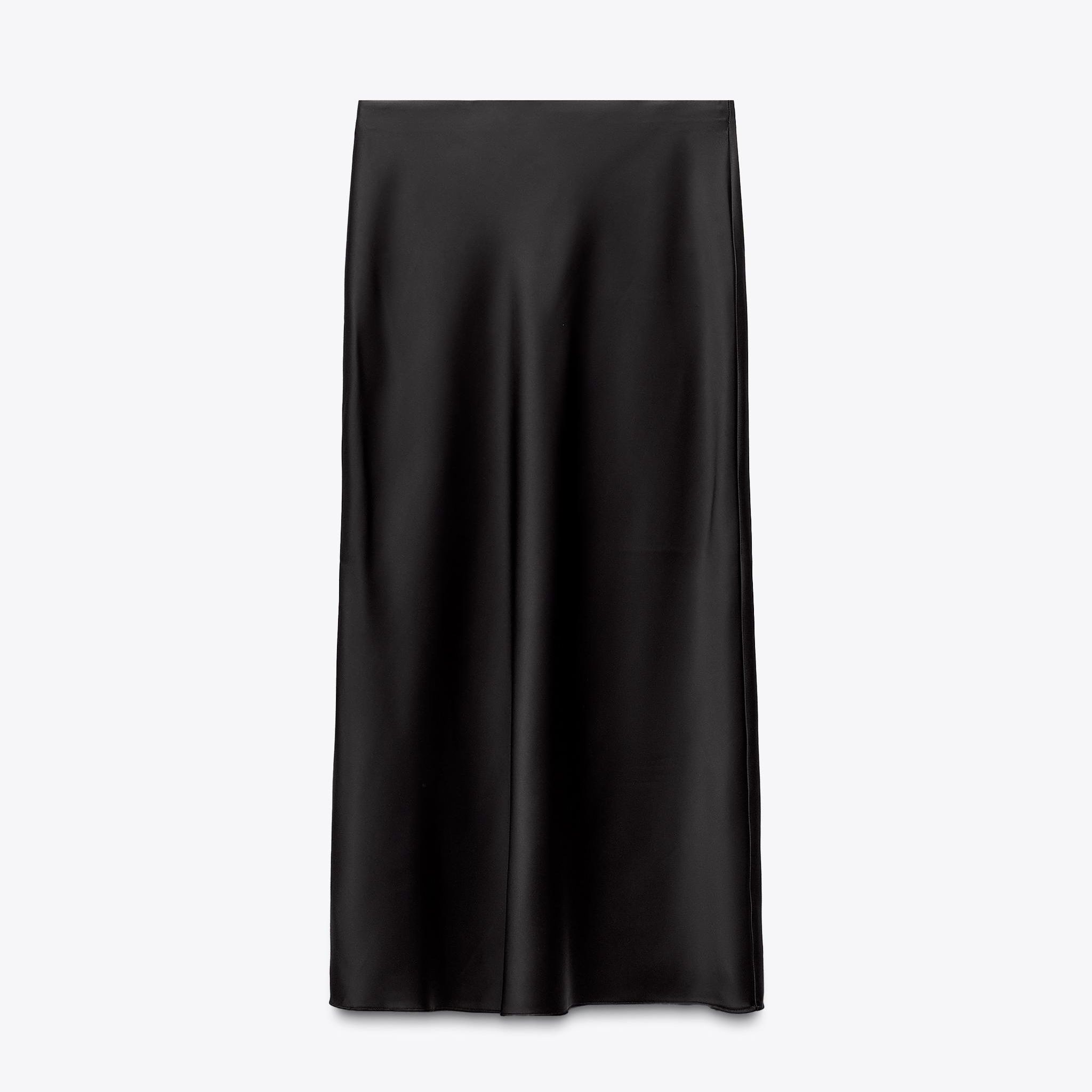 Satin Midi Skirt