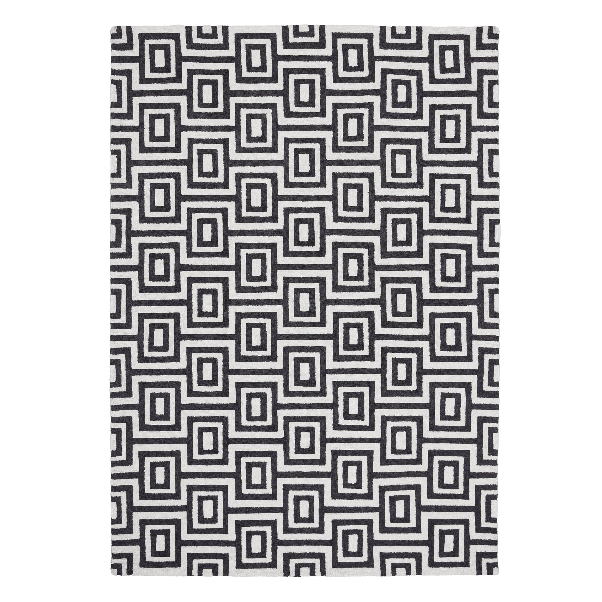 Labyrinth Rug Black/white