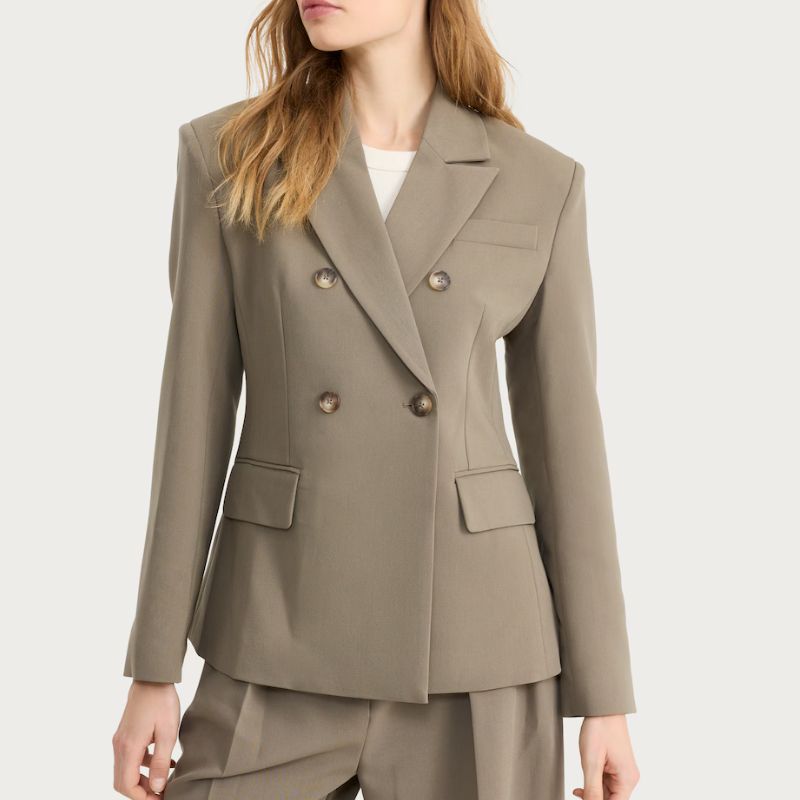 F&amp;amp;F, Tailored Double Breasted Co-ord Blazer in Khaki