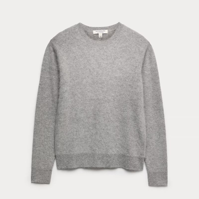 M&amp;amp;S, Brushed Wool with Cashmere Crew Neck Jumper