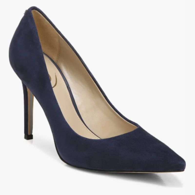 navy court heels