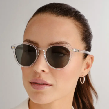 e Specs clear framed sunglasses