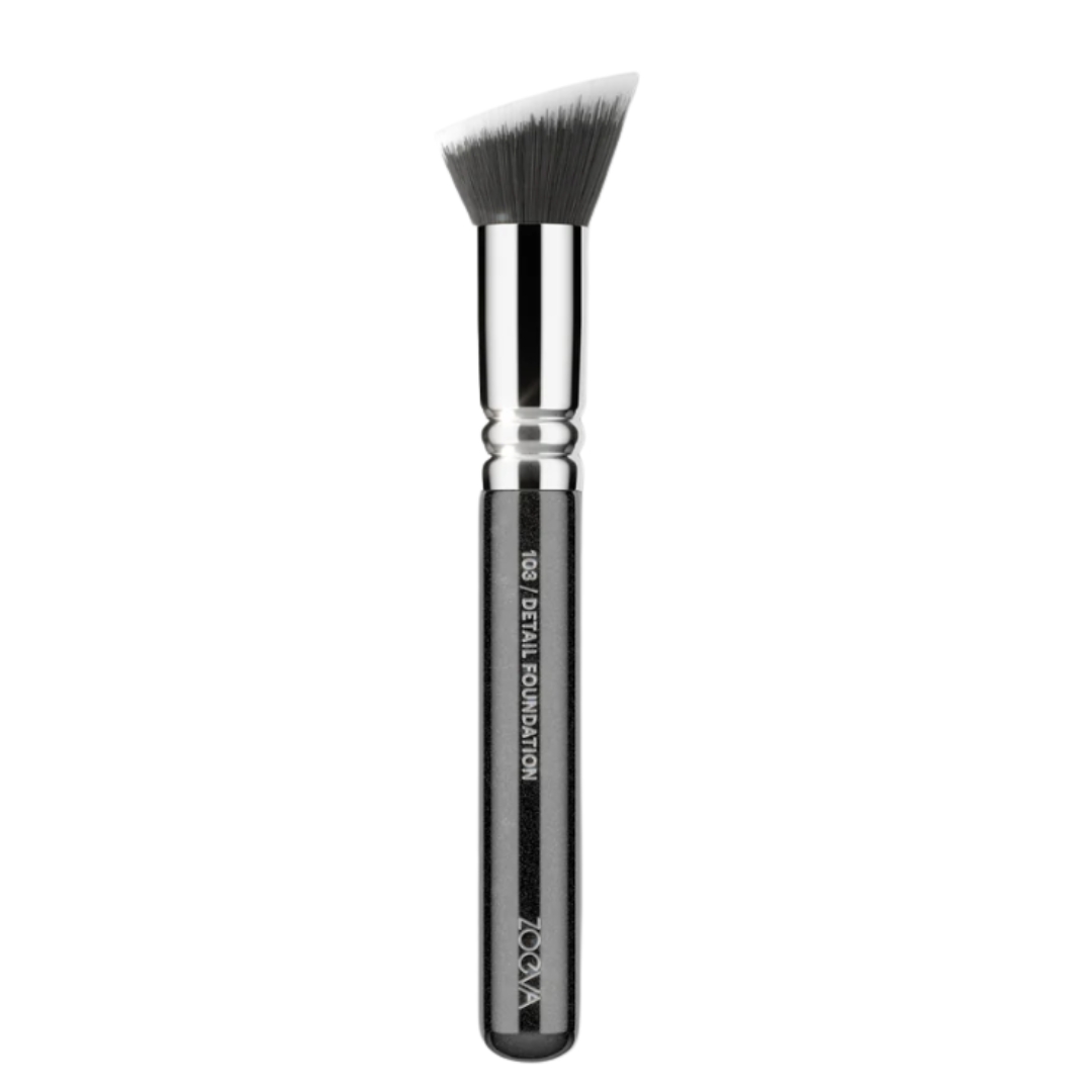 A product shot of the ZOEVA 103 Detail Foundation Brush, on a white background