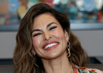 Eva Mendes’ Rixo dress makes a statement wedding guest look