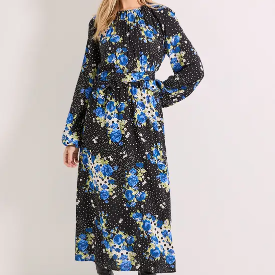 polka dot and floral dress from Debenhams