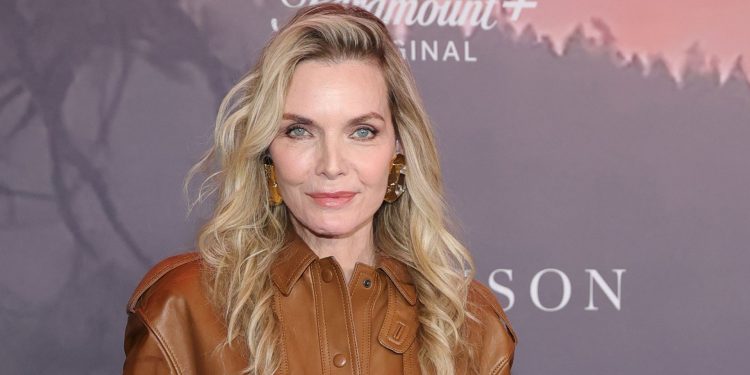 Michelle Pfeiffer gives a masterclass in double leather looks