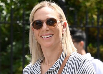 Zara Tindall’s wedges, sunglasses and Aspinal bag are a perfect trio