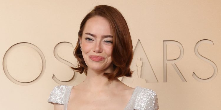 Emma Stone’s ethereal sequin Oscars dress