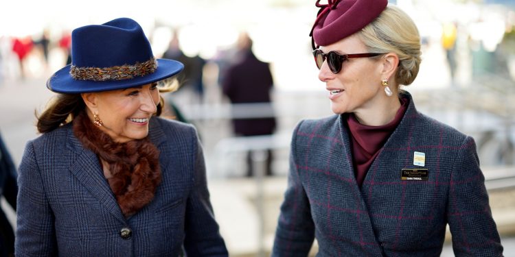 Carole Middleton’s moments with Zara, Mike and Anne at Cheltenham