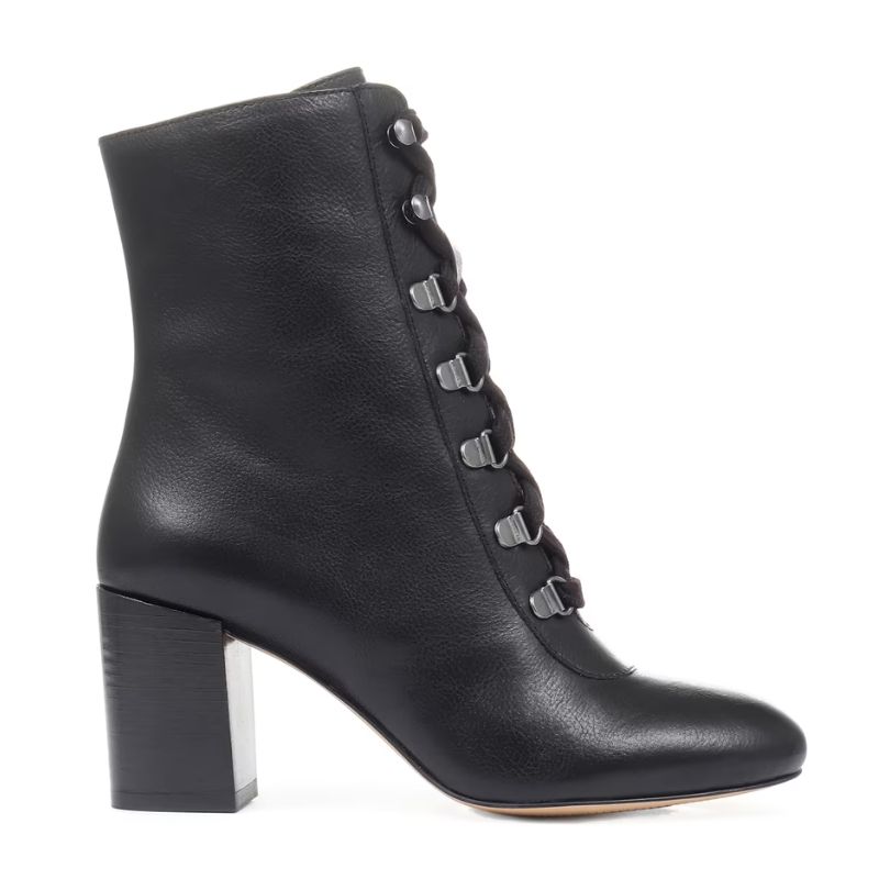 M&amp;amp;S, black lace up ankle boots